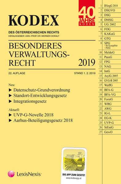 KODEX Besonderes Verwaltungsrecht 2019 Law