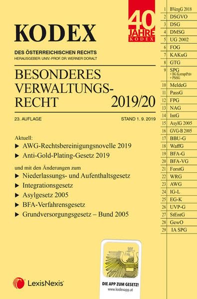 KODEX Besonderes Verwaltungsrecht 2019/20 Law