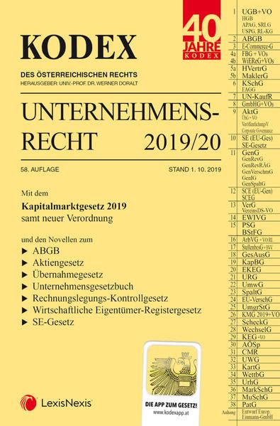 KODEX Unternehmensrecht 2019/20 Law Books