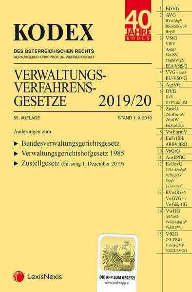 KODEX Verwaltungsverfahrensgesetze (AVG) 2019/20 Law