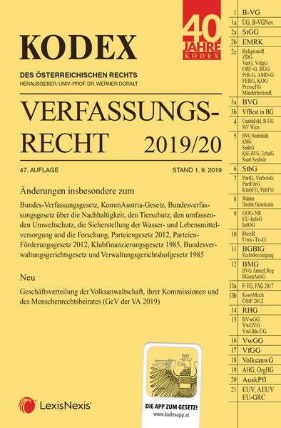 KODEX Verfassungsrecht 2019/20 Law Books
