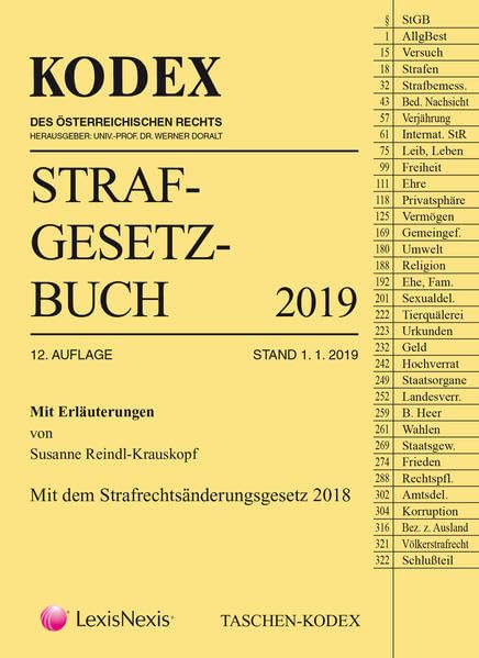 Taschen-Kodex Strafgesetzbuch 2019: mit Erläuterungen Law