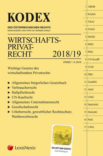 Product Image: KODEX Wirtschaftsprivatrecht 2018/19