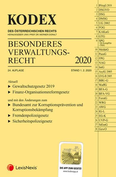 KODEX Besonderes Verwaltungsrecht 2020 Law