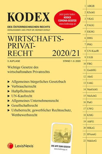Product Image: KODEX Wirtschaftsprivatrecht 2020/21
