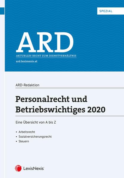 Personalrecht und Betriebswichtiges 2020 (Monographie) Law