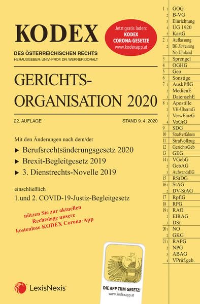 Product Image: KODEX Gerichtsorganisation 2020