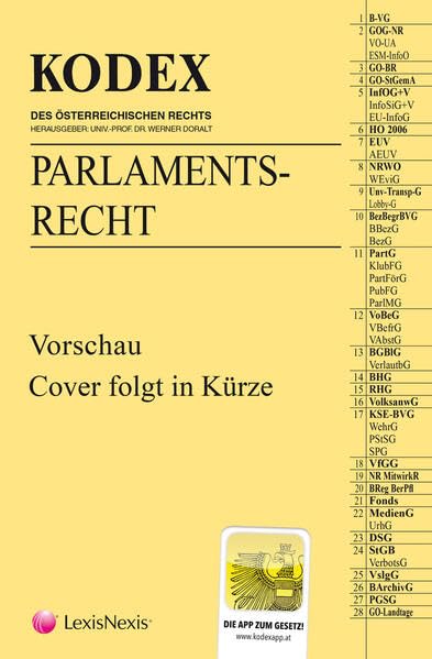 KODEX Parlamentsrecht 2025/26 - inkl. App Law