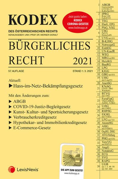 KODEX Bürgerliches Recht 2021 - inkl. App Law