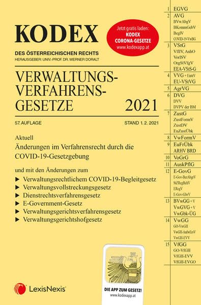 KODEX Verwaltungsverfahrensgesetze (AVG) 2021 Law