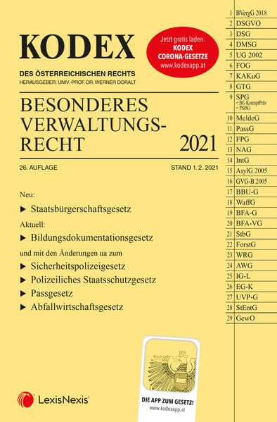 KODEX Besonderes Verwaltungsrecht 2021 Law