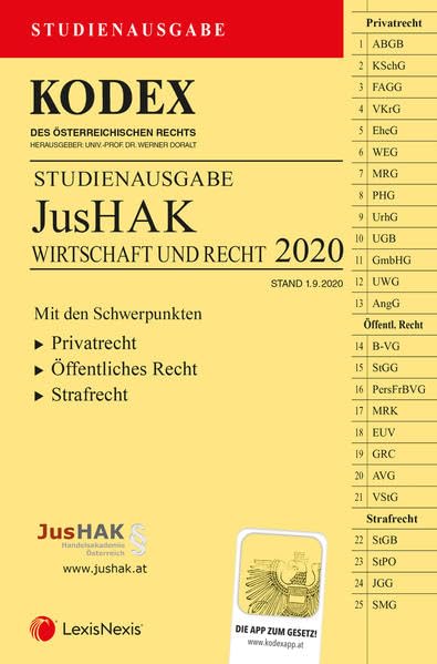 KODEX JusHAK: Studienausgabe für die JusHAK Law