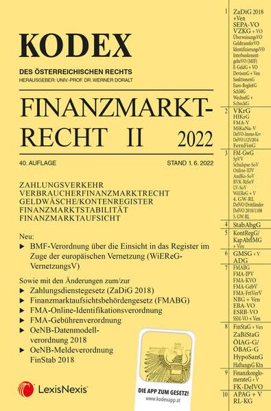 KODEX Finanzmarktrecht Band II 2022 - inkl. App: KMG/InvFG//RatingAgVO Law