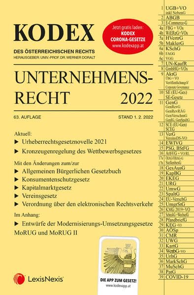 KODEX Unternehmensrecht 2022 - inkl. App Law