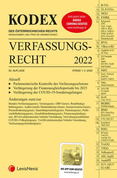 KODEX Verfassungsrecht 2022 - inkl. App Law