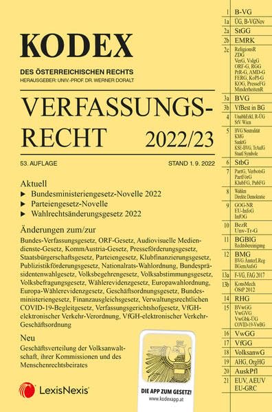 KODEX Verfassungsrecht 2022/23 - inkl. App Law