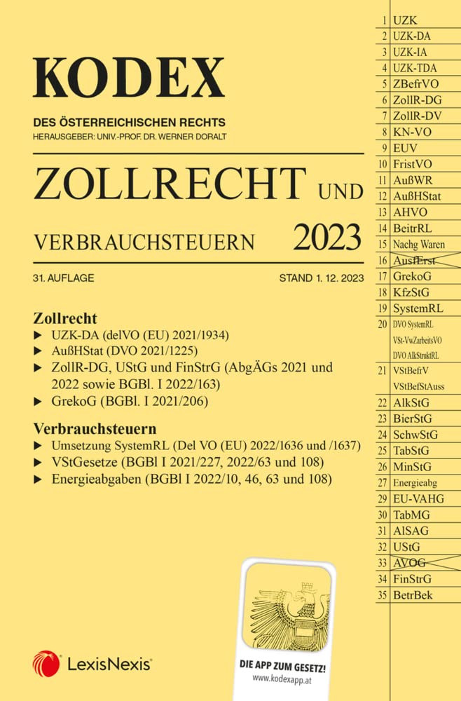 KODEX Zollrecht 2023 - inkl. App Law