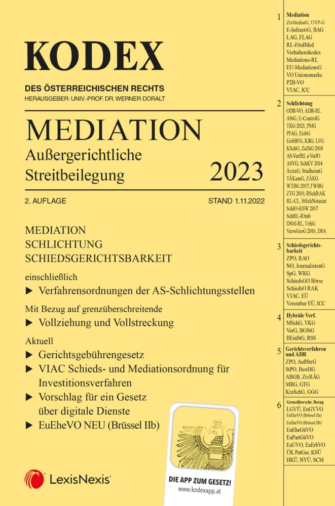 KODEX Mediation 2023: Außergerichtliche Streitbeilegung Law