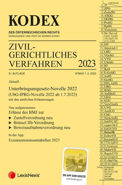KODEX Zivilgerichtliches Verfahren 2023 - inkl. App Law
