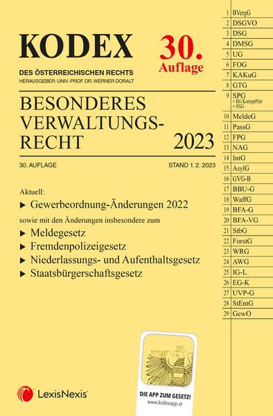 KODEX Besonderes Verwaltungsrecht 2023 - inkl. App Law