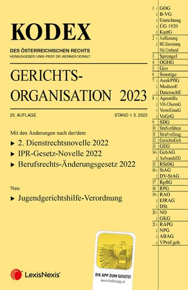 KODEX Gerichtsorganisation 2023 - inkl. App Law