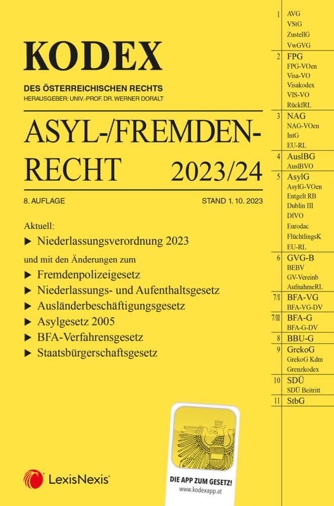 KODEX Asyl- und Fremdenrecht 2023/24 - inkl App Law