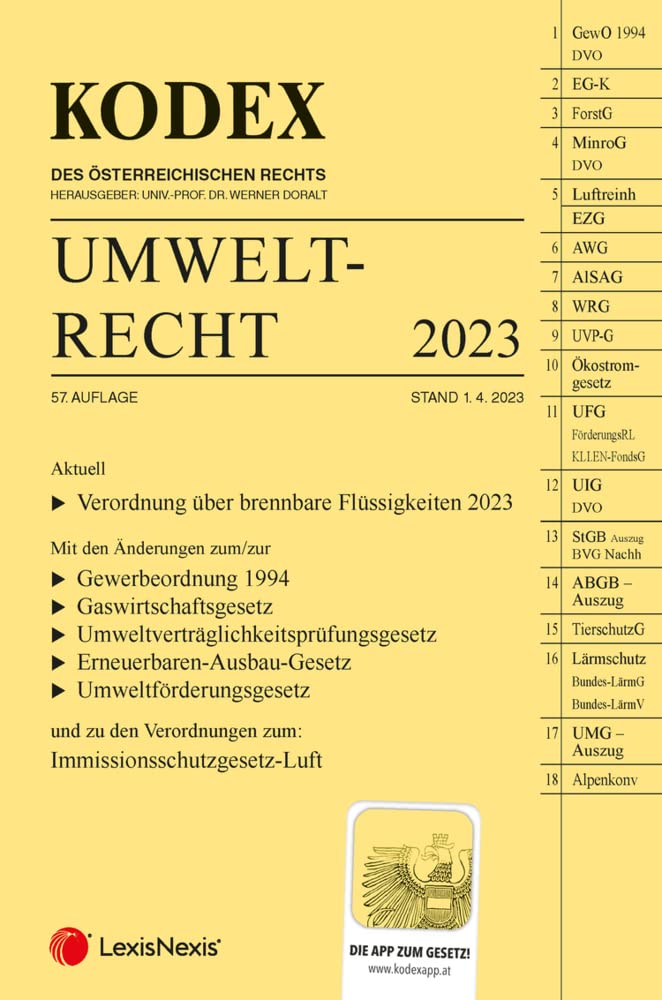 KODEX Umweltrecht 2023 - inkl. App Law