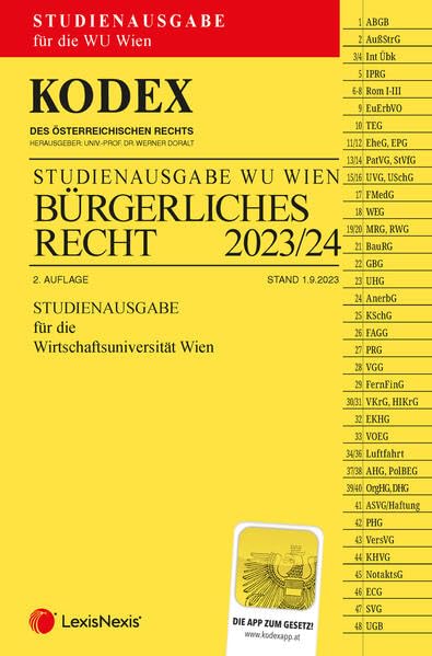 KODEX Bürgerliches Recht für die WU 2023/24 - inkl. App: Studienausgabe für die WU Wien book