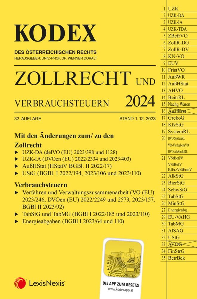 KODEX Zollrecht 2024 - inkl. App Law