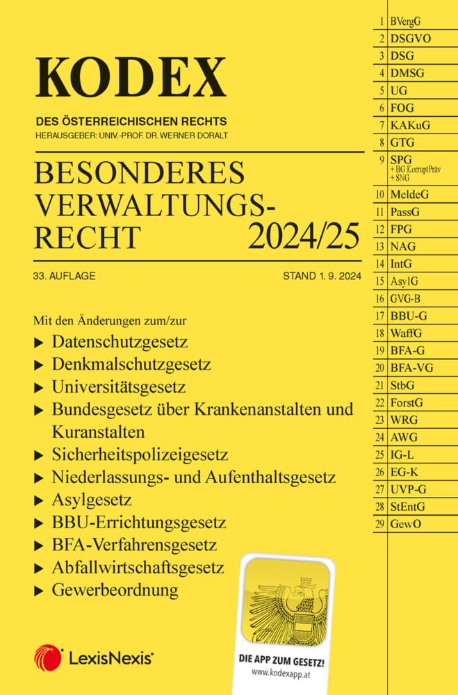 KODEX Besonderes Verwaltungsrecht 2024/25 - inkl. App Law
