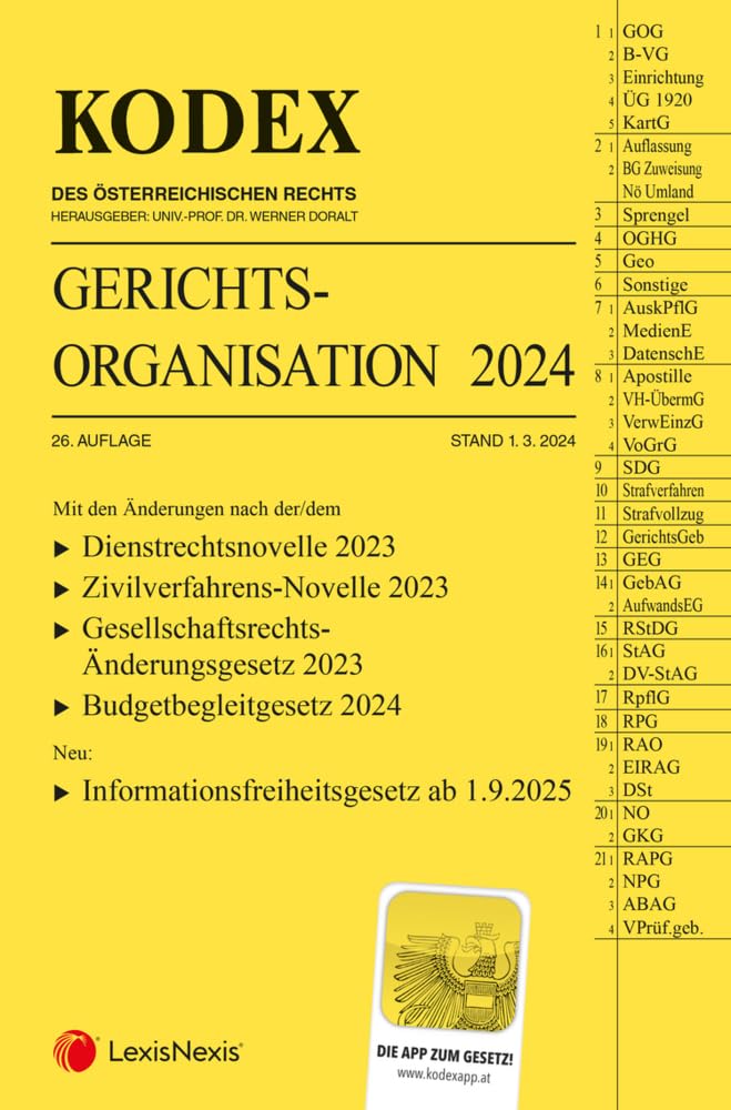 KODEX Gerichtsorganisation 2024 - inkl. App Law