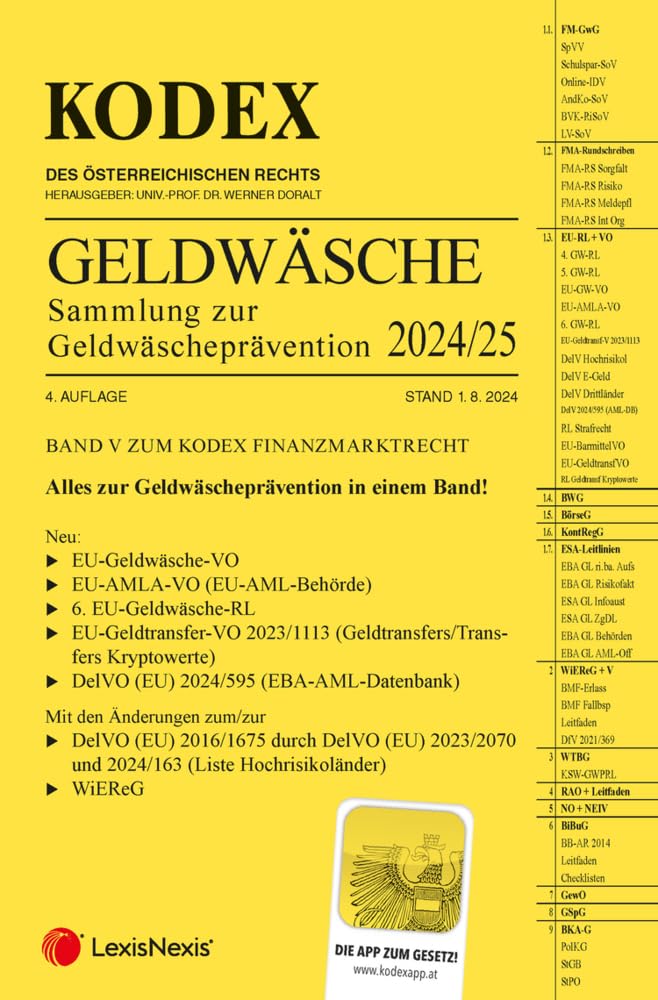 KODEX Finanzmarktrecht Band V 2024/25 - inkl. App: Geldwäsche Law