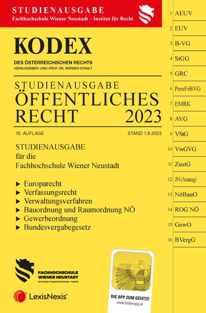 KODEX Öffentliches Recht 2023 - inkl. App: Studienausgabe der FH Wr. Neustadt Law