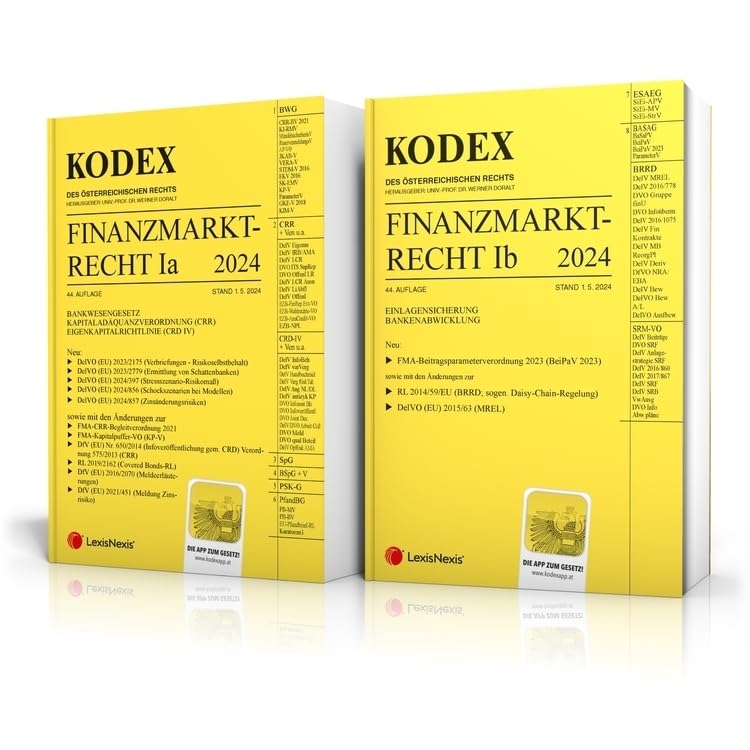 KODEX Finanzmarktrecht Band Ia + Ib 2024 - inkl. App: BWG/CRR/CRD/ESAEG/BaSAG Law