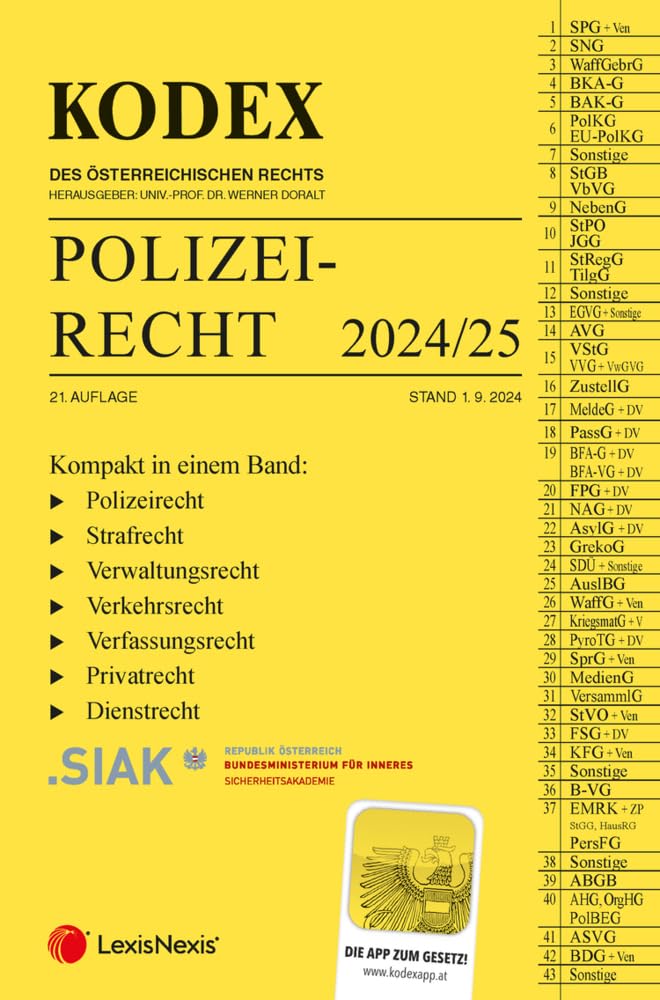 KODEX Polizeirecht 2024/25 - inkl. App Law