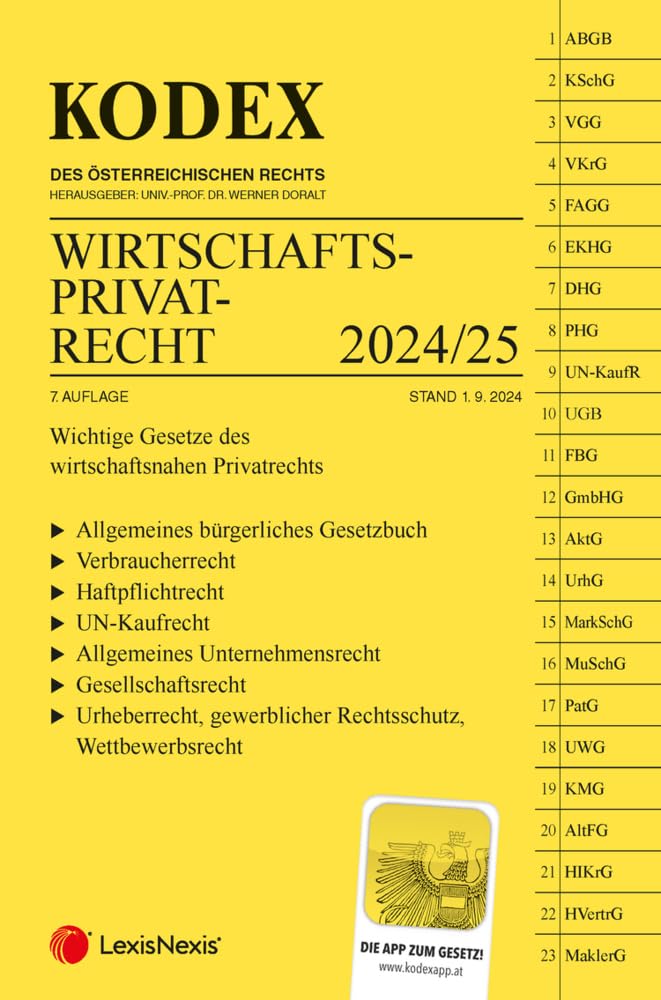 KODEX Wirtschaftsprivatrecht 2024/25 - inkl. App Law