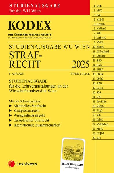 KODEX Strafrecht für die WU 2025 - inkl. App: Studienausgabe für die WU Wien Law