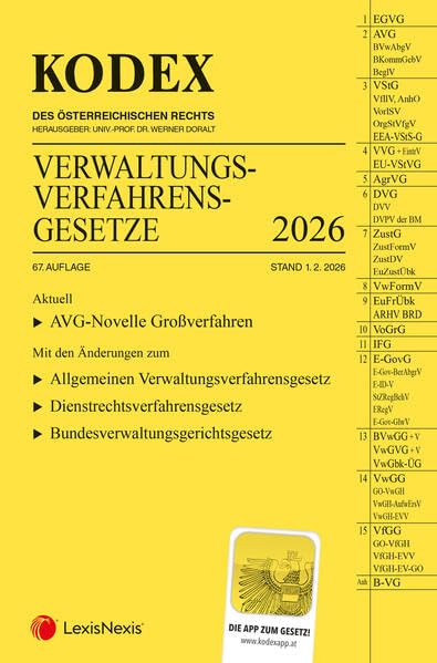 KODEX Verwaltungsverfahrensgesetze (AVG) 2026 Law