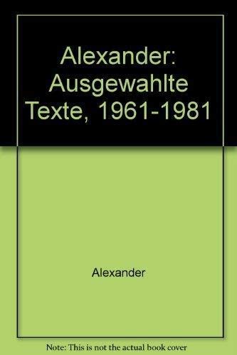 Alexander: Ausgewählte Texte Books