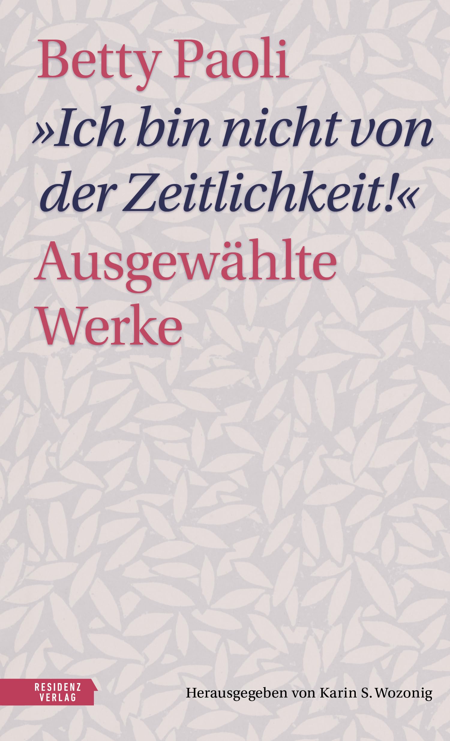 "Ich bin nicht von der Zeitlichkeit" Contemporary literature