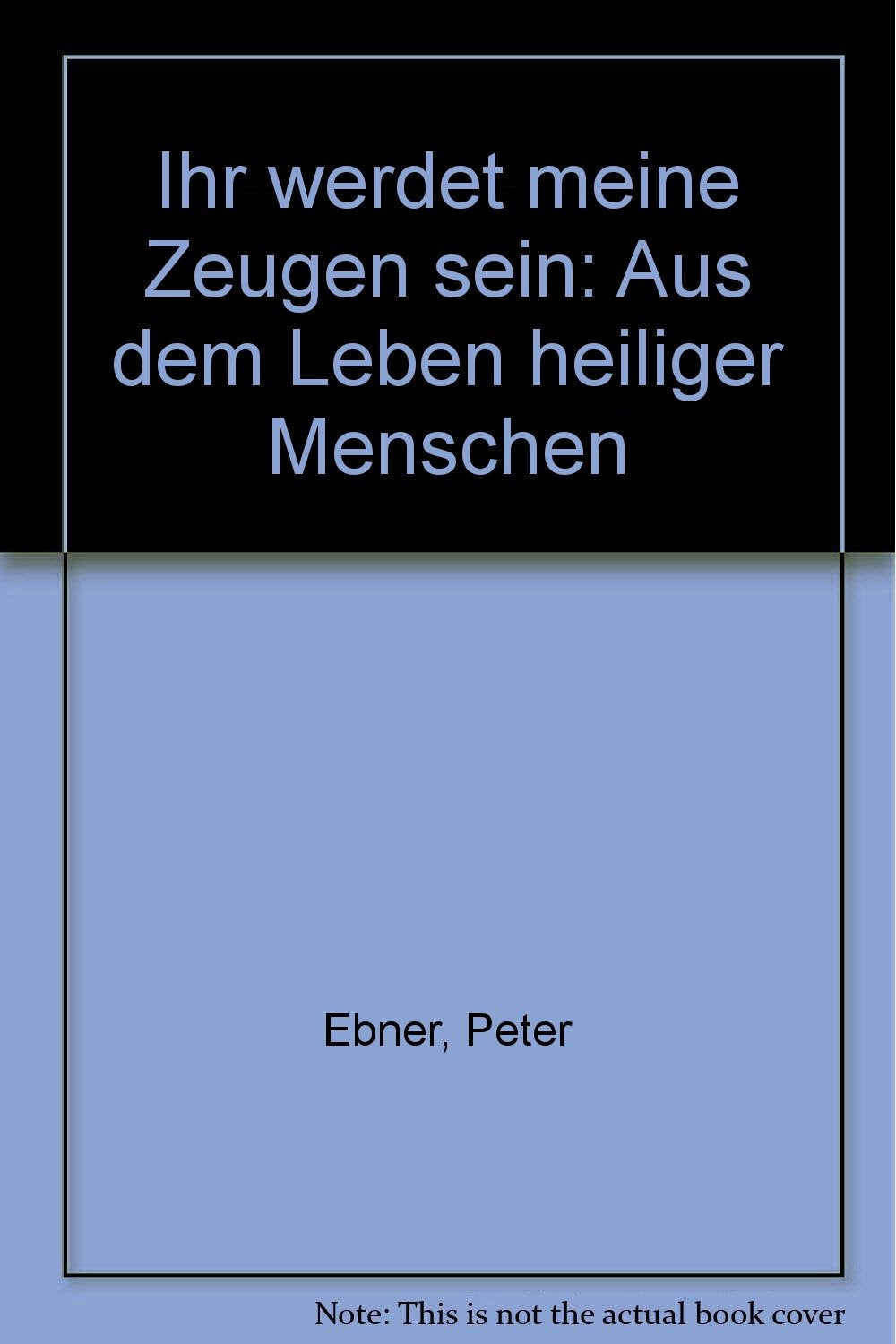 Ihr werdet meine Zeugen sein. Aus dem Leben heiliger Menschen Books