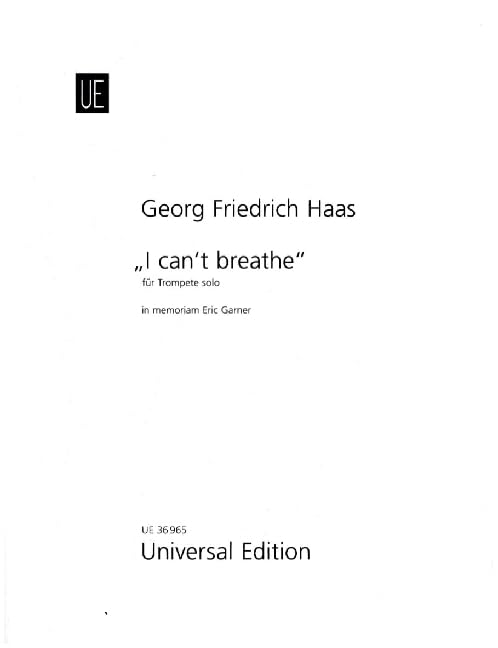 I can't breathe: In memoriam Eric Garner. Trompete. Partitur. Books