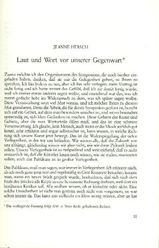 Zum Verhältnis von zeitgenössischer Musik und zeitgenössischer Dichtung Arts & Music