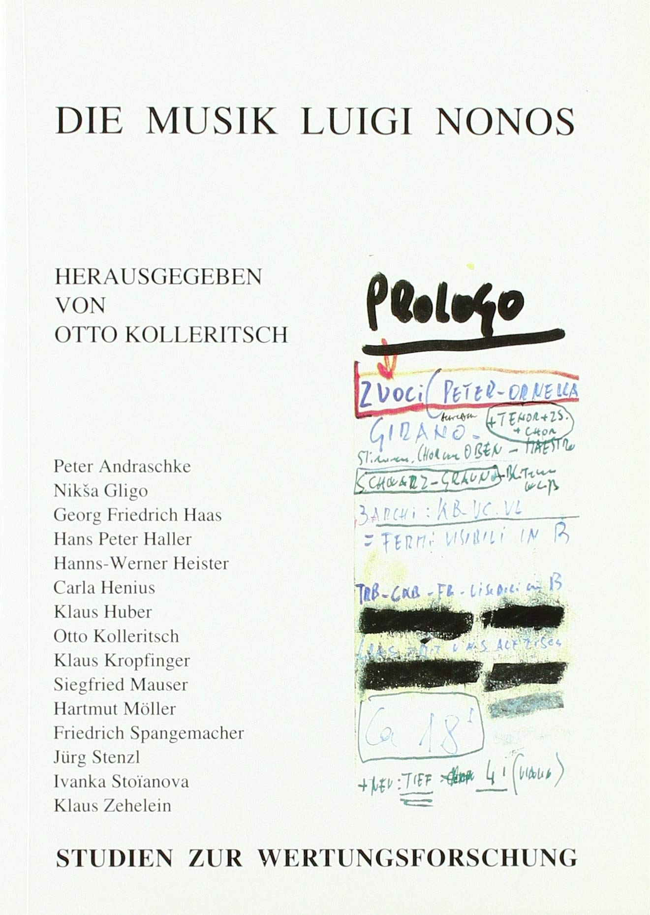 Die Musik Luigi Nonos: Band 24. Partitur. Sheet Music