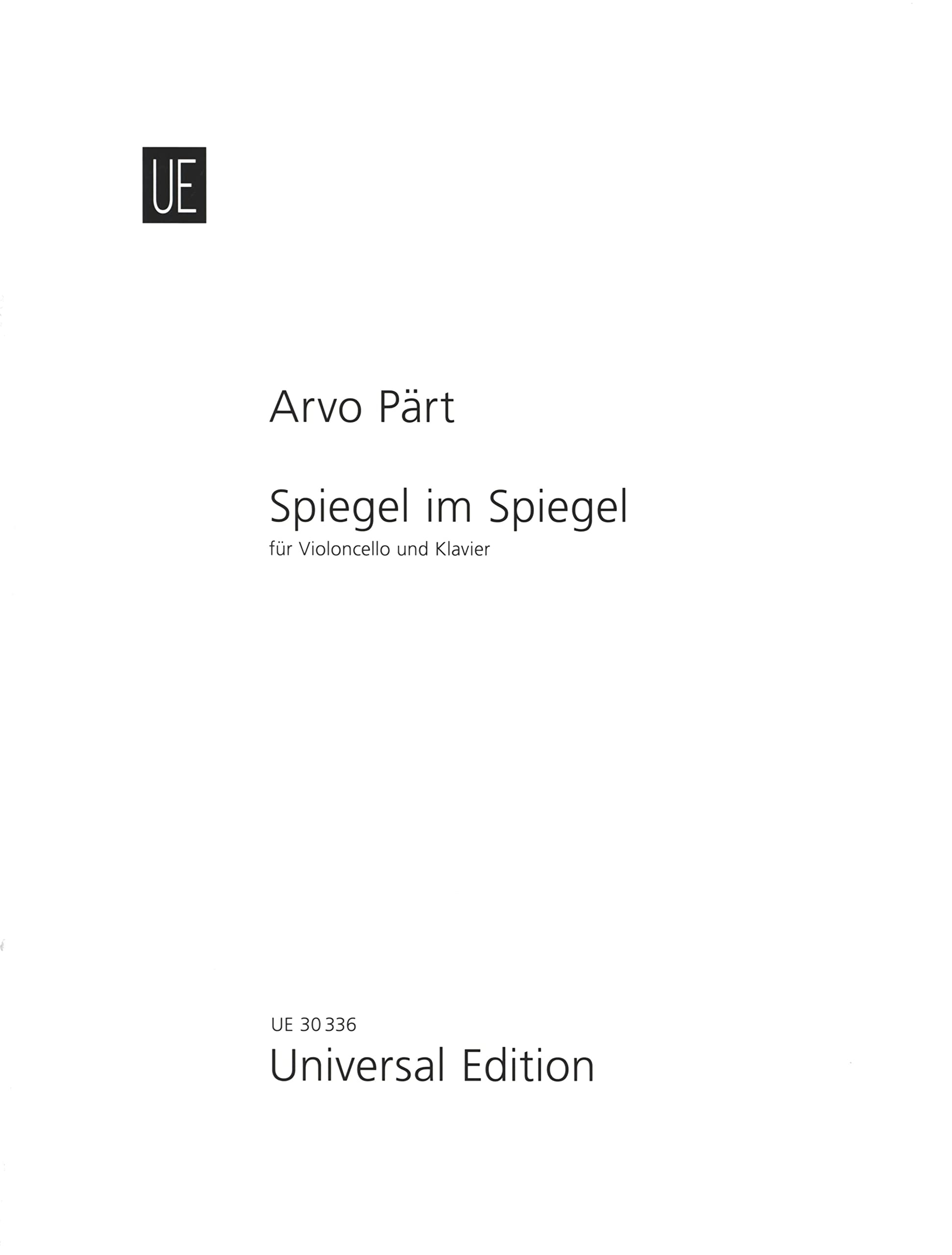 Spiegel im Spiegel: für Violoncello und Klavier. Sheet Music