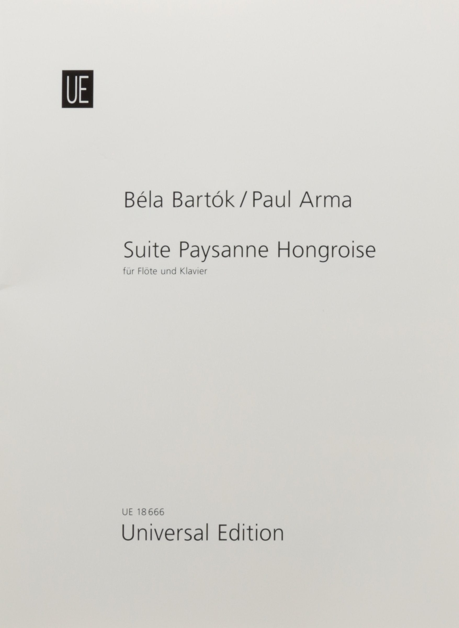 Suite Paysanne Hongroise - Fl/Po Sheet Music