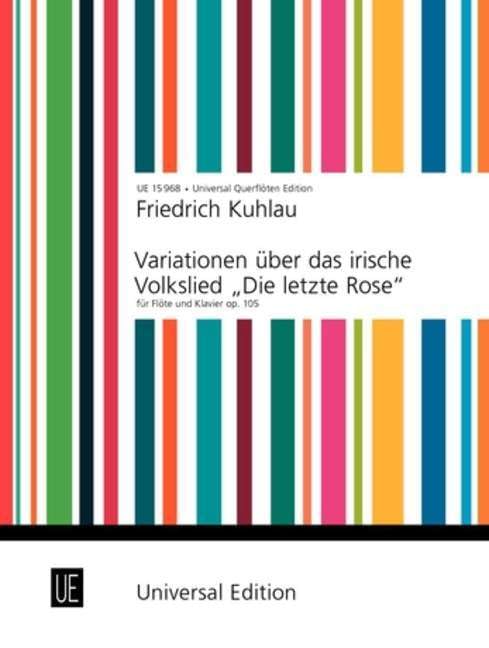 Variationen über das irische Volkslied "The Last Rose of Summer": op. 105. Flöte und Klavier. Partitur. Sheet Music