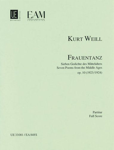 Frauentanz, Op. 10 1923/24: Seven Poems from the Middle Ages Sheet Music