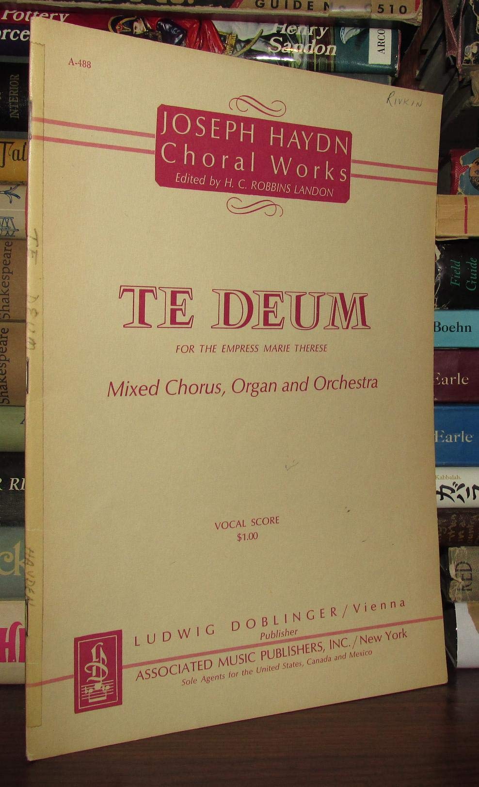 Te Deum: für 3 Chöre (SSAA/TTBB/SATB), präpariertes Klavier, Streichorchester und Tonband (Windharfe). Studienpartitur. Sheet Music