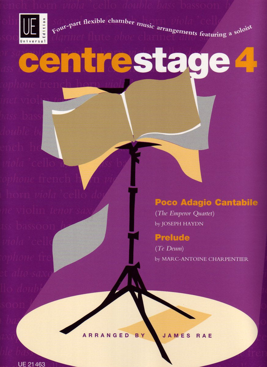 Haydn, Poco Adagio Cantabile (Kaiser-Quartett) - Charpentier, Prelude (Te Deum).Vol.4: 4-stimmige einfache Kammermusik-Arrangements mit einem ... Bass u. Klav. ad lib.). Partitur und Stimmen. Sheet Music